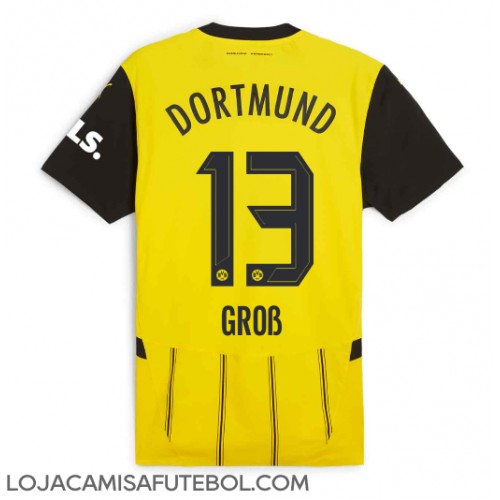 Camisa de Futebol Borussia Dortmund Pascal Gross #13 Equipamento Principal 2024-25 Manga Curta